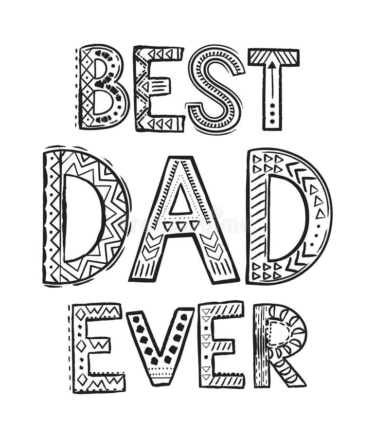 De beste vader ooit royalty-vrije illustratie