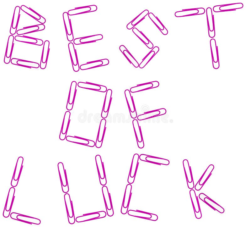 Beste van geluk rode paperclippen royalty-vrije illustratie Beste van geluk rode paperclippen royalty-vrije illustratie