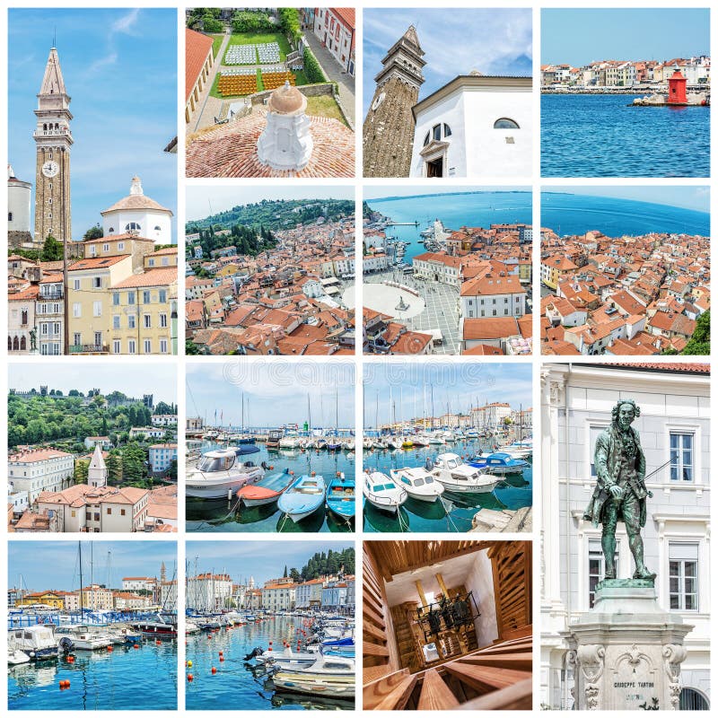Bestes von Piran, Slowenien, Collage lizenzfreie stockfotos Bestes von Piran, Slowenien, Collage lizenzfreie stockfotos