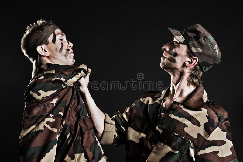 Bestrafung in der Armee stockfotografie Bestrafung in der Armee stockfotografie