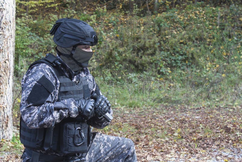 Bestrijding van terrorisme, Speciale Krachtenmilitair royalty-vrije stock afbeeldingen Bestrijding van terrorisme, Speciale Krachtenmilitair royalty-vrije stock afbeeldingen