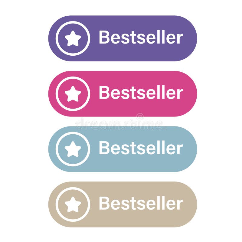 Bestseller beoordelingsbalk knop web vector illustratie