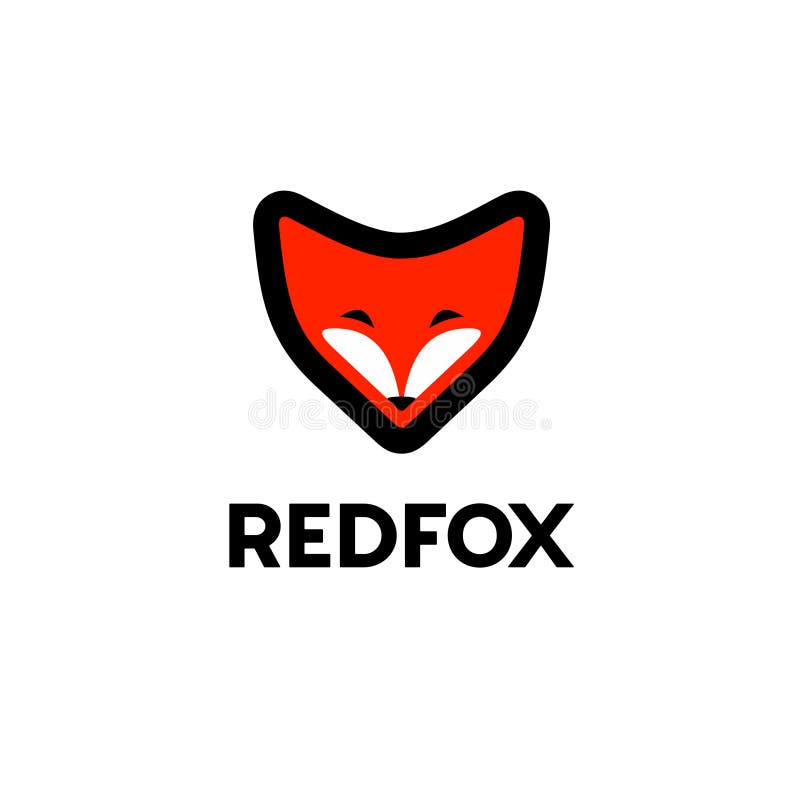 Beståndsdel för rävvektordesign Rekommenderat för säkerhetsföretag vektor illustrationer