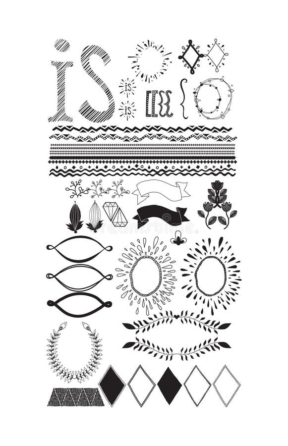 Beståndsdelar av designen royaltyfri illustrationer Beståndsdelar av designen royaltyfri illustrationer