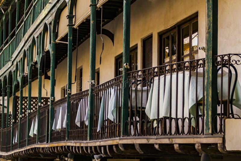 Besuch zur mittelalterlichen Stadt von Chinchon, Madrid, Spanien stockfotografie Besuch zur mittelalterlichen Stadt von Chinchon, Madrid, Spanien stockfotografie