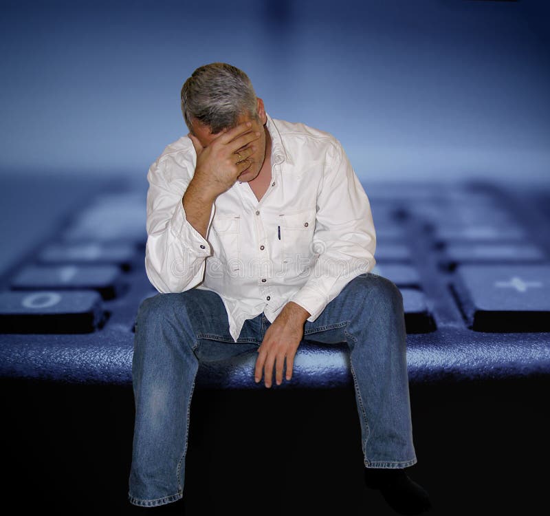 Download Besvärad man arkivfoto. Bild av emotionellt, frustrerat, bankruttt - 2702