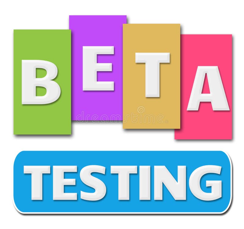 Beta testing text written over colorful background. Beta testing text written over colorful background.