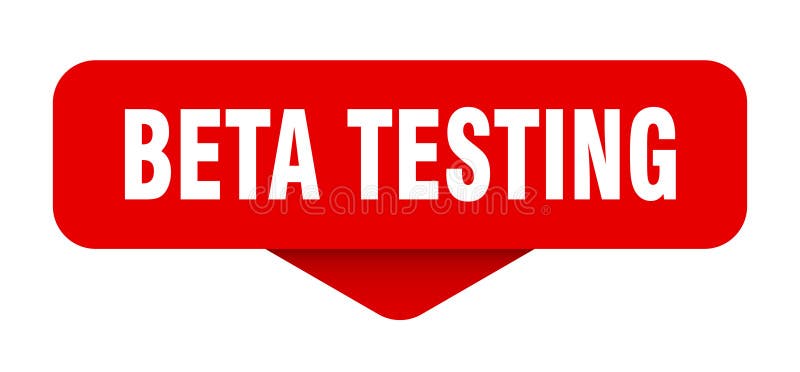 Beta testing sticker. beta testing sign on transparent background vector illustration