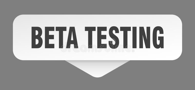 Beta testing sticker. beta testing sign isolated on gray background stock illustration