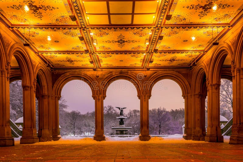 Bethesda Terrace and Fountain Stock Image - Image of view, bethesda:  91208491