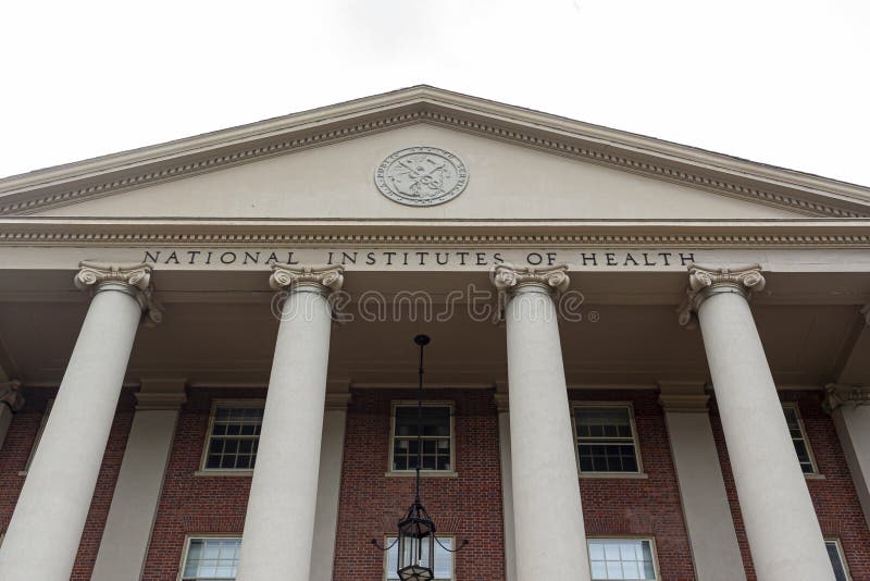 : View of the main historical building Building 1 of the National Institutes of Health NIH inside Bethesda campus stock photo : View of the main historical building Building 1 of the National Institutes of Health NIH inside Bethesda campus stock photo