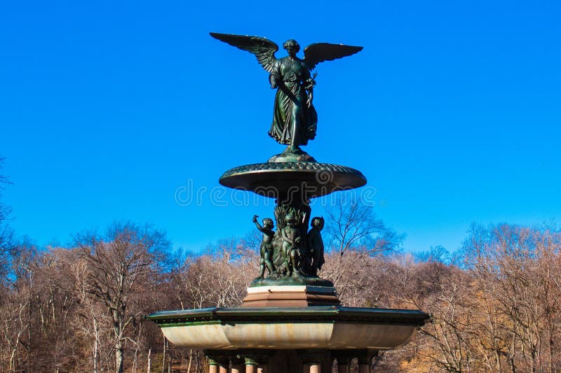 BethesdaStatue Im Central Park Stockbild Bild von park, york 118387153