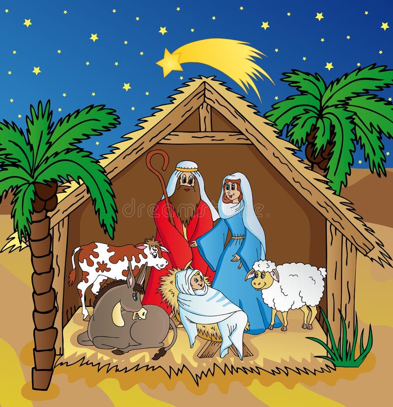 Christmas Nativity Icons-Shepherd Stock Vector - Illustration of mary ...