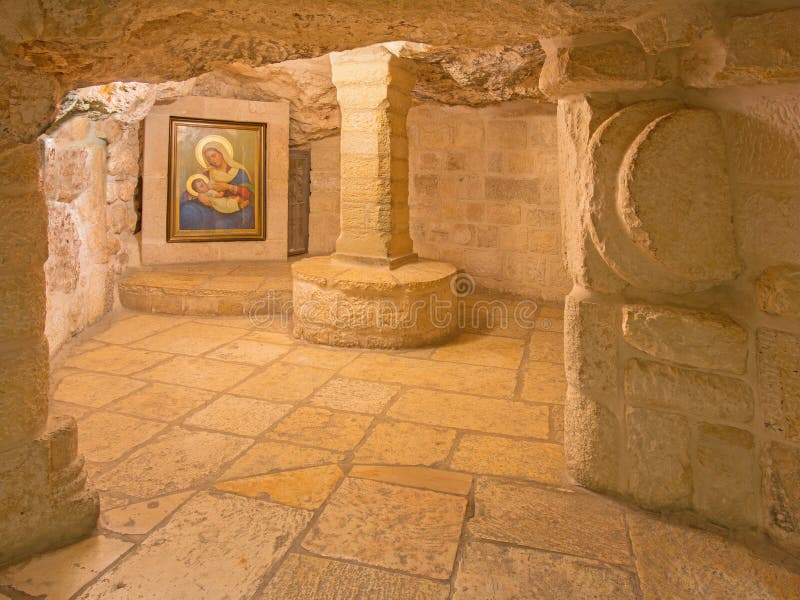 Grotta Betlemme Ai Tempi Di Gesù Betlemme - La Caverna Della Cappella Della Grotta Del Latte Immagine