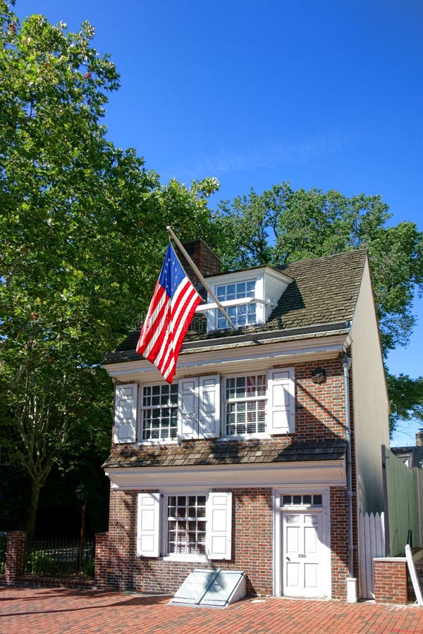 Betsy Ross House in Oud Philadelphia Pennsylvania royalty-vrije stock afbeeldingen Betsy Ross House in Oud Philadelphia Pennsylvania royalty-vrije stock afbeeldingen
