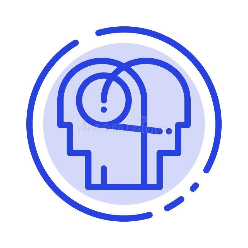 Better, Communication, Hearing, Human Blue Dotted Line Line Icon royalty free illustration