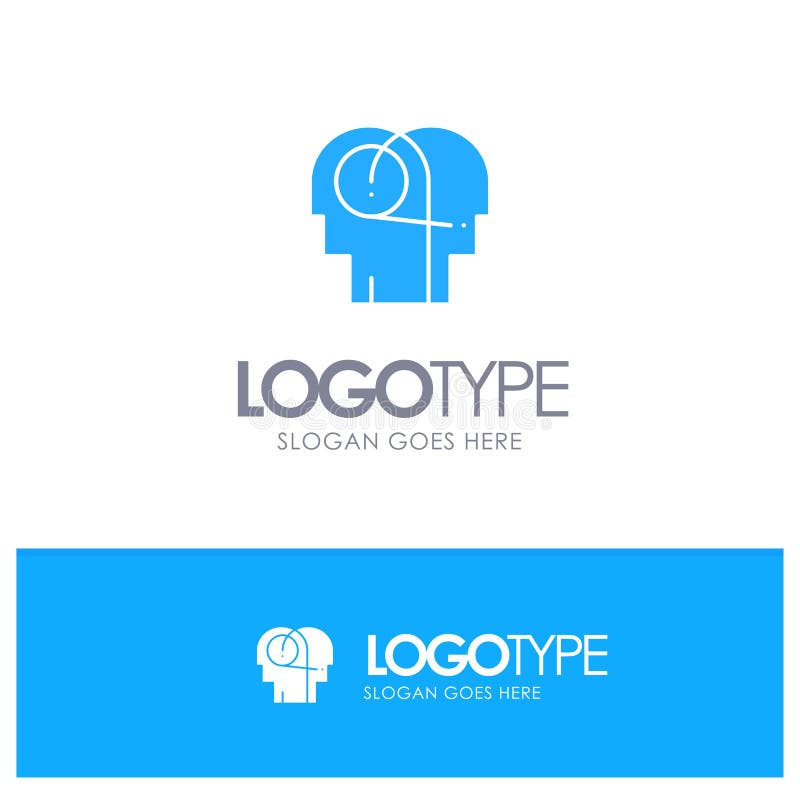 Better, Communication, Hearing, Human Blue Solid Logo with place for tagline royalty free illustration