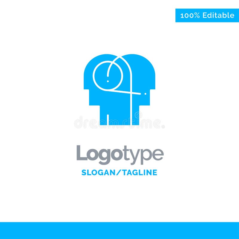 Better, Communication, Hearing, Human Blue Solid Logo Template. Place for Tagline stock illustration