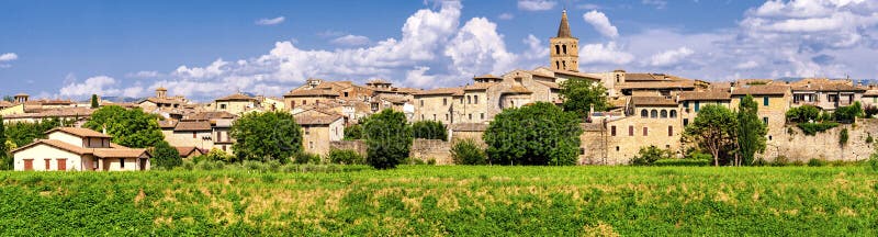 Bevagna (Umbria) high definition panoramic stock photos
