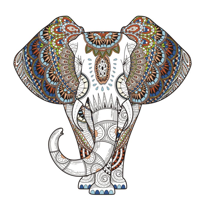 Bevallige olifant vector illustratie Bevallige olifant vector illustratie
