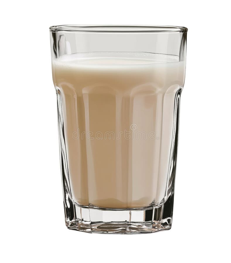 Bevanda di rinfrescamento del vetro da latte in vetro illustrazione di stock
