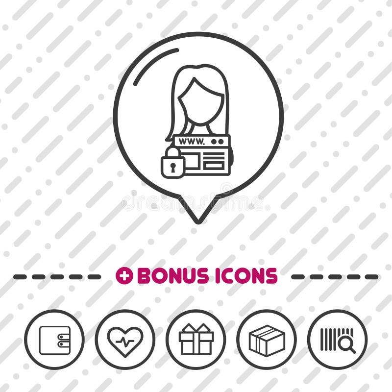 Beveilig Pictogrammen van de de lijnbonus van het verbindingspictogram de dunne Eps10 Vector vector illustratie Beveilig Pictogrammen van de de lijnbonus van het verbindingspictogram de dunne Eps10 Vector vector illustratie