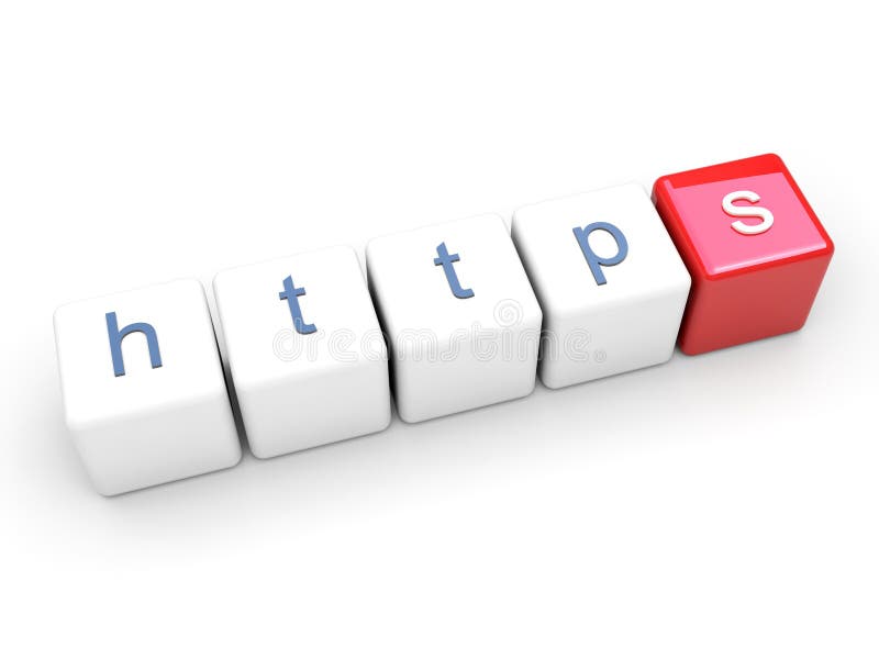 Beveilig verbindingscertificaat - https stock illustratie Beveilig verbindingscertificaat - https stock illustratie