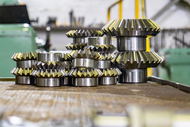 Bevel Gears after Manufacturing on a Gearcutting Machine, for