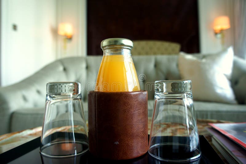 Beverage in Hotel Room stock photo. Image of couch, lamp 25890104