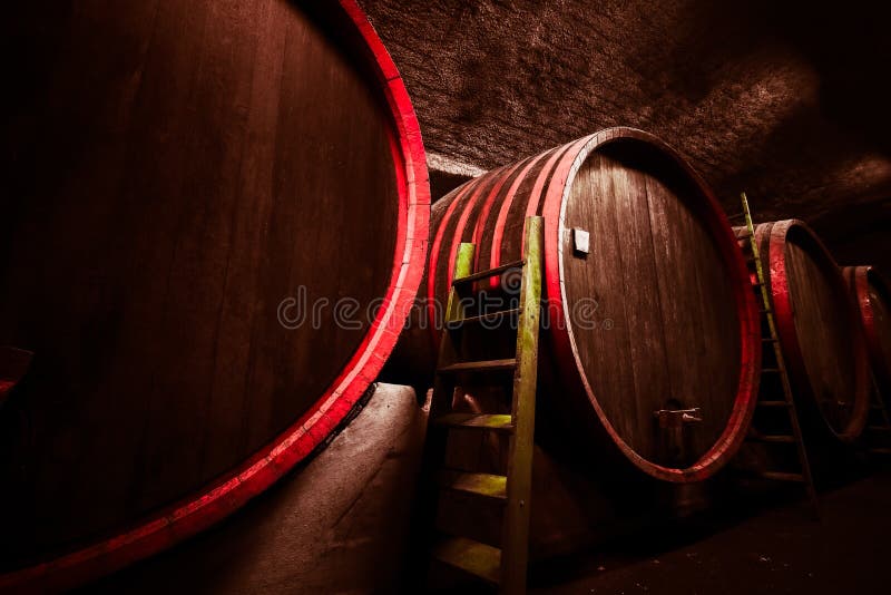 Beverage Storage Cellar, Barrels Stock Photo Image of liquor, grapes
