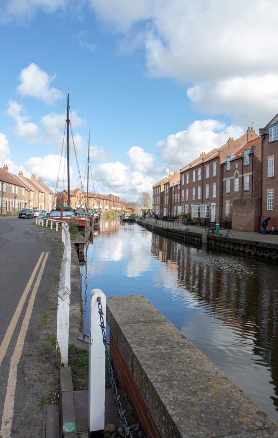 Beverley,England - March, 31, 2019: sensitive and attractive renovation and urban renewal of a run-down area of town