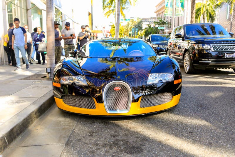 BEVERLY HILLS, CA - 10 JUIN 2017 : Coutume Bugatti du ½ s de ¿ de Bijanï image libre de droits BEVERLY HILLS, CA - 10 JUIN 2017 : Coutume Bugatti du ½ s de ¿ de Bijanï image libre de droits