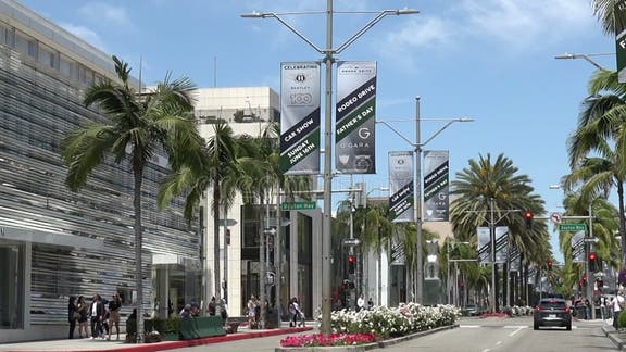 World Class Shopping on Rodeo Drive in Beverly Hills. - Beverly