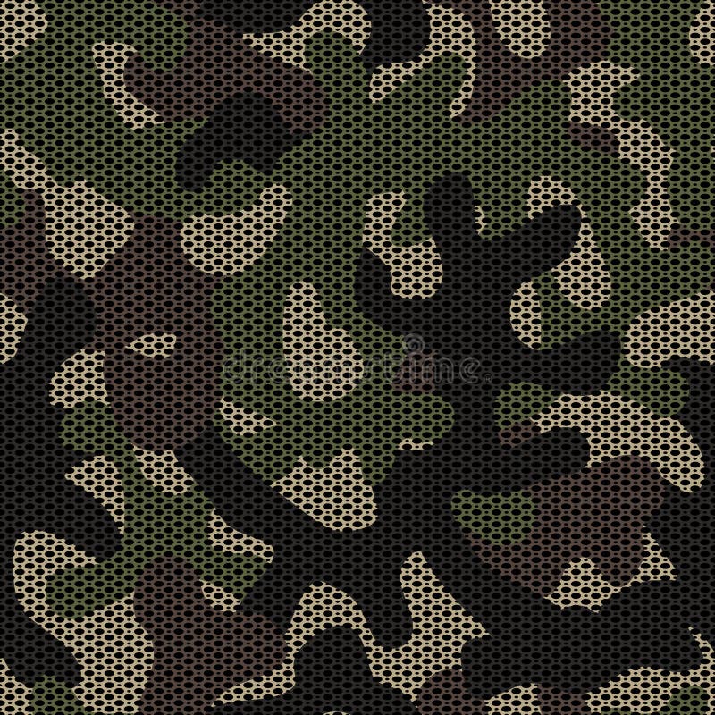 Bevlekte camouflage Naadloos vectorpatroon Boskleuring
