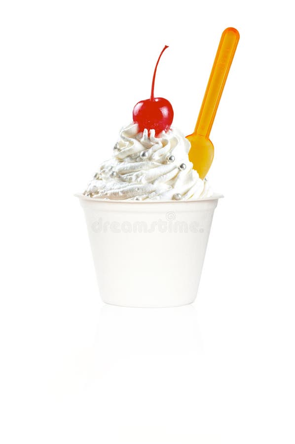 Bevroren yoghurtkers stock afbeeldingen Bevroren yoghurtkers stock afbeeldingen