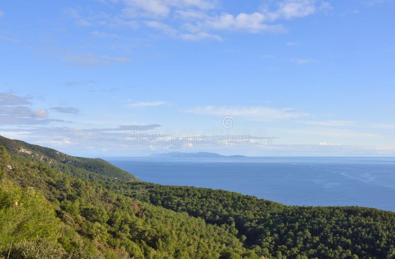 View over forested area on the south side of the island of Korcula, Croatia. View over forested area on the south side of the island of Korcula, Croatia.