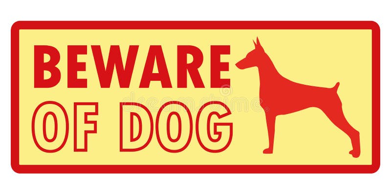 Beware of dog, sign vector