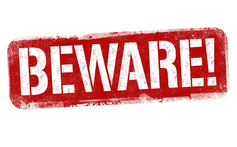 Warning beware of bad people sign Royalty Free Vector Image