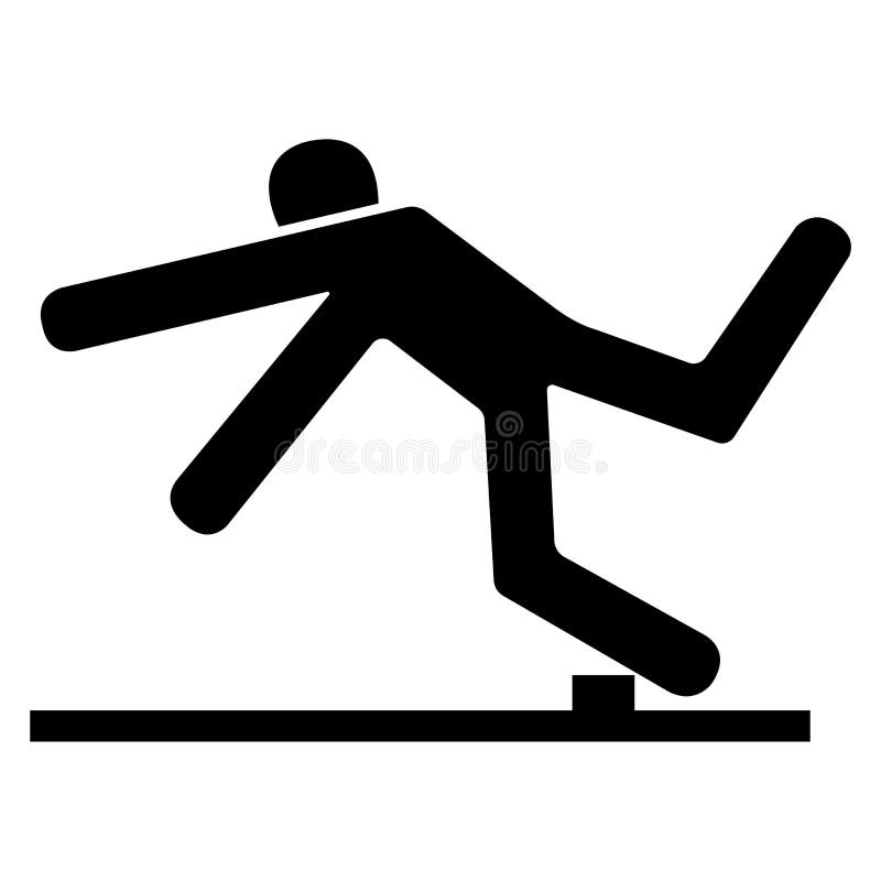 Beware Trip Hazard Symbol Isolate On White Background royalty free illustration