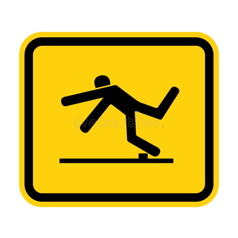 Beware Trip Hazard Symbol Isolate On White Background,Vector Illustration EPS. 10 vector illustration