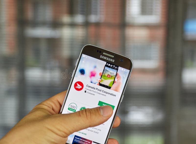 Bewegliche APP Kanada-Beitrags lizenzfreie stockbilder Bewegliche APP Kanada-Beitrags lizenzfreie stockbilder