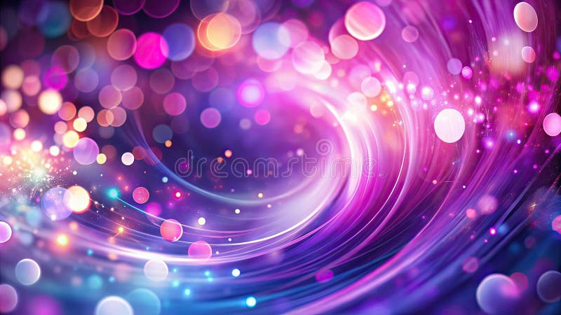 Bezauberndes abstraktes Purpur und rosa Bokeh leuchtet ein atemberaubendes AIGenerated Background Design für Digital Art Wallpaper lizenzfreie abbildung