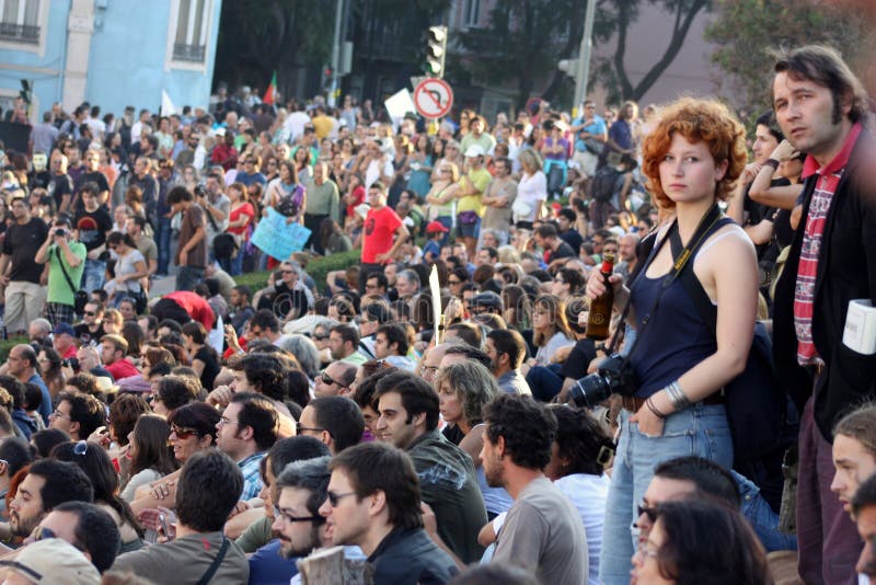 Bezet Lissabon - Globale Protesten 15 van de Massa Oktober