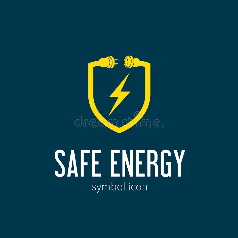 Bezpieczna energia Z miecielicy pojęcia Wektorowym symbolem ilustracja wektor Bezpieczna energia Z miecielicy pojęcia Wektorowym symbolem ilustracja wektor