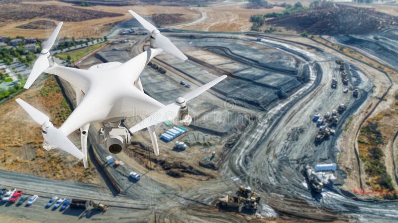 Bezpilotowy samolotu systemu UAV Quadcopter truteń W powietrzu