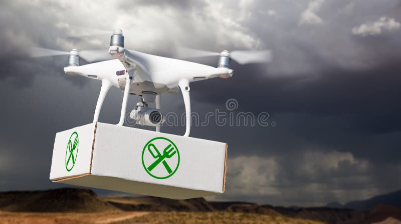 Bezpilotowy samolotu systemu UAV Quadcopter trutnia przewożenia pakunek