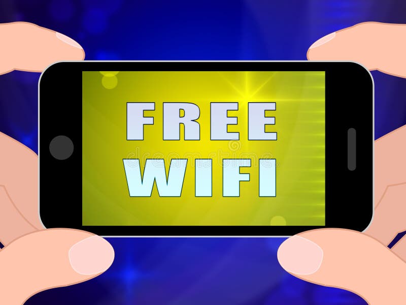 Bezpłatnego Wifi Gdziekolwiek Bezprzewodowego sprawozdania 2d ilustracja ilustracja wektor Bezpłatnego Wifi Gdziekolwiek Bezprzewodowego sprawozdania 2d ilustracja ilustracja wektor