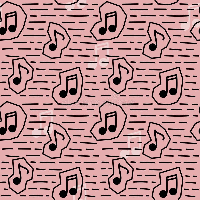Bezszwowa deseniowa muzyki notatka w doodle stylu ilustracji Bezszwowa deseniowa muzyki notatka w doodle stylu ilustracji