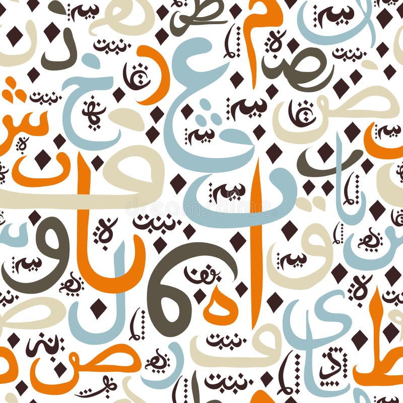 Bezszwowego deseniowego ornamentu Arabska kaligrafia teksta Eid Mosul pojęcie dla muzułmańskiego społeczność festiwalu