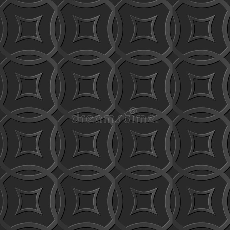Bezszwowi eleganccy 043 3D zmroku papieru sztuki wzoru krzyża Round rama ilustracji Bezszwowi eleganccy 043 3D zmroku papieru sztuki wzoru krzyża Round rama ilustracji